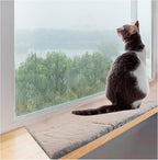 Soft Cat Window Sill Dog Pad Perch,Fluffy Windowsill Dog Pet Mat Pillow Seat Bed, Cat Pet Cushion for Window Sill Mat (Gray, 12"x35")