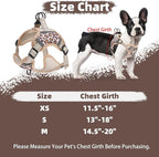 PUPTECK No Pull Dog Harness Small Sized Dog, Adjustable Reflective Escape Proof Easy Control, Comfortable Soft Padded Step in Pet Vest Harness, Brown Leopard, M