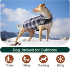 Kuoser Dog Winter Coat, Reversible Dog Jacket, Warm Doggie Coat British Style Puppy Cold Weather Vest, Windproof Pet Clothes Vest for Small Dogs, Blue S