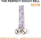 Mighty Paw Designer Dog Doorbell - Tinkle Bell 2.0 - Potty Training Aid - Doggy Bell for Housetraining - Stormy Grey Paisley