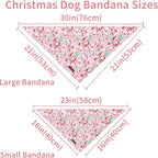 Christmas Dog Bandana–Adorable Happy Snowman Triangle Scarf for Small Medium Large Dogs, Soft Cotton Pet Bib for Winter & New Year, Adjustable Dog Kerchief