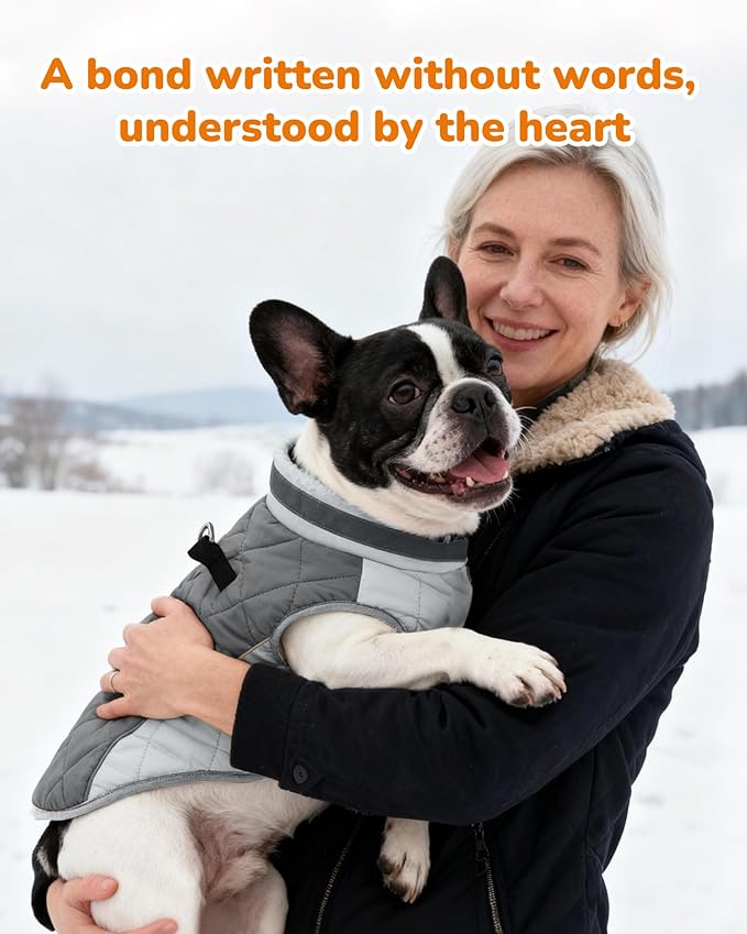 Dog Winter Coat for Small Dogs, Adjustable Puppy Warm Jackets in Cold Weather, Reflective Pet Fleece Vest with External Attachment Points, Zippered Cold-Weather Dog Winter Clothes, S Black
