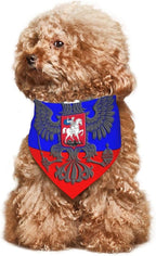Dog Bandanas Russian Eagle Emblem Flag Pet Bandana Scarf Triangle Bibs Kerchief Accessories for Dogs Cats