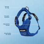Voyager Step-in Pet Harness - All Weather Mesh, Adjustable Step in Harness for Cats and Dogs by Best Pet Supplies - Royal Blue, XS
