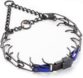 Herm Sprenger Black Stainless Steel Dog Collar with Quick Release ClicLock Buckle O-Ring Biothane Insert Training Collar Made in Germany (Blueberry Royal, 23in x 3.2mm(Neck Size up to19-20in))
