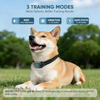 Shock Collar for Dogs, IP67 Waterproof Dog Training Collar with Remote, 3 Training Modes (Beep, Vibration, Static), Rechargeable E Collar for Large and Medium Breeds