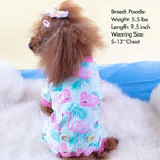 KYEESE Dog Pajamas Velvet Dog Pajamas Large Sized Dogs Soft Dogs Clothes Pjs with Flamingo Pattern Stretchy Pet Jammies Coat Comfy Pet Onesie Costume, 3X-Large