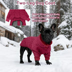 IDOMIK Dog Winter Coat for Small Dogs, Warm Dog Winter Jacket with Fleece High Collar, Zippered Cold Weather Coats for Dogs, Waterproof Doggy Snow Jacket Clothes,WineRed,S