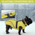 QBLEEV Small Dog Coat, Dog Jackets for Small Dogs, Winter Warm Waterproof Chihuahua Cold Weather Vest with Harness, Windproof Puppy Yorkie Reflective Fleece Dogs Snowsuit for Maltese, Green, S