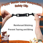 2 Pcs Mini Dog Collar Safety Clips with Double Ended Clasps | Collar Backup Clip for Small Dog Harness & Collars Connectors, Puppy Gentle Lead Companion, Safety Clip - Black
