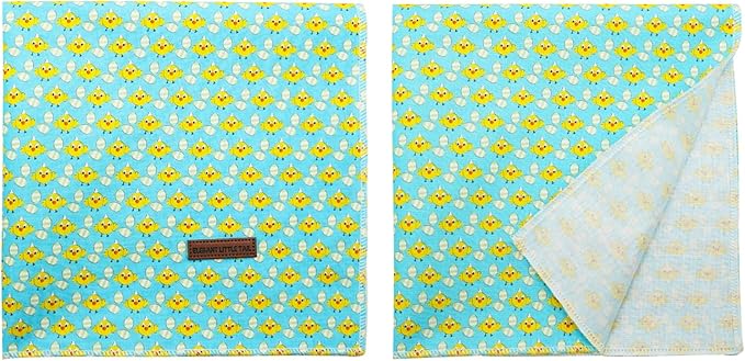 Elegant little tail Easter Dog Bandana, Chicken Eggs 1PC Washable Dog Scarf Female or Male Square Bib Kerchief Scarf Adjustable Pet Bandana for Medium Large Dogs