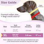 Mayerzon Prong Collar for Large Medium Dogs, Patented Reflective Pinch Collar with Metal Buckle, No Pull Adjustable Hidden Covered Dog Walking Training for Pitbull German Shepherd Doberman(Purple, XL)