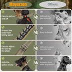 Mayerzon Martingale No Pull Collar for Medium Large Dogs German Shepherd Doberman Pitbull, Patented Anti Pull Correction Dog Collar for Walking Training, Reflective, Adjustable, Hidden(M/L, Khaki)