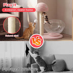 Mushroom Shaped Cat Scratching Post – Durable Sisal Material for Scratching, Climbing, and Energy Release – Stable Base, Ideal for Play and Sleep – Perfect for Active Cats and Kittens