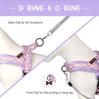 Didog No Pull Dog Harness with Soft Padded, Easy Walk Dog Harness with Quick Release Buckle, Adjustable & Reflective Pet Harness with Soft Padded for Medium Large Dogs (L:Chest 26-33", Purple)