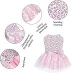 CuteBone Dog Birthday Dress Girl Puppy Skirt Tutu Cat Wedding Outfit Pet Party Clothes for Small Dogs Costume DD16M