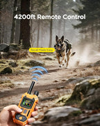 BLACKDOG Military Dog Shock Collar - 4200ft Dog Training Collar with Remote, 4 Training Modes, Flashlight & Strobe, 3-Month Battery, IP67 Waterproof Dog E Collar for All Breeds 5-150lbs (Orange)