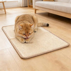 Cat Scratcher Mat, 23.6 x 15.5 Inch Natural Sisal Scratching Pad for Indoor Cats Wall Scratchers with Tape for Couch, Protect Sofas, Carpets,Floor(Brown)