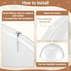 6 Pcs Acrylic Dome Cat Bubble, 11.8 Inch Space Transparent Capsule Cover Clear Plastic Dome Bed Replacement for Cat Tree/Window Perch, DIY Nest Accessories for Hammock Catching Tree Shelves Peek