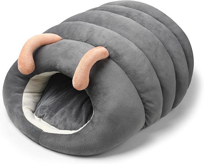 Indoor Cat Bed - Cat Cave Bed, Warm and Soft Plush, Cat Hideout, Cartoon Caterpillar Design, Thickened and Insulating, Foldable for Easy Storage, Suitable for Cats