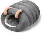 Indoor Cat Bed - Cat Cave Bed, Warm and Soft Plush, Cat Hideout, Cartoon Caterpillar Design, Thickened and Insulating, Foldable for Easy Storage, Suitable for Cats