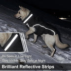 Dog Coat, Warm Dog Winter Coat for Medium Dogs, Waterproof Jacket with Harness Built in, Reflective Turtleneck Cold Weather Coats with Zipper,Pet Fleece Vest Snow Jacket, Blue M