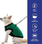 Gooby Fashion Vest Dog Jacket - Green, X-Large - Warm Zip Up Bomber Vest with Dual D Ring Leash - Winter Water Resistant Sweater - Dog Clothes for Small or Medium