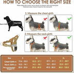 Lukovee No Pull Dog Harness & Leash Set - Heavy Duty Dog Vest Harness with Soft Padded for Medium Large Dogs, Adjustable Reflective Tactical Pet Harness for Easy Walk and Training (S, Yellow)
