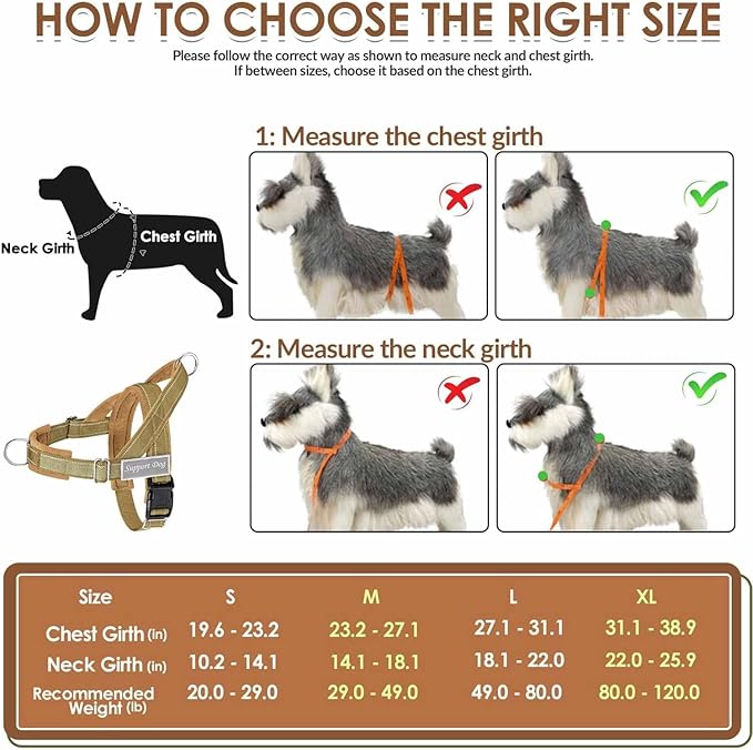 Lukovee No Pull Dog Harness & Leash Set - Heavy Duty Dog Vest Harness with Soft Padded for Medium Large Dogs, Adjustable Reflective Tactical Pet Harness for Easy Walk and Training (L, Yellow)