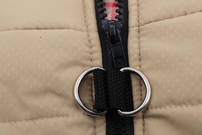 Dog Coats Warm Winter Dogs Jacket Pet Jackets Puppy Cold Weather Coat Pet Clothes for Small Dog, Khaki, X-Large