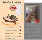 Cat Scratch Pad with Replacement Scratching Felt, Large Cat Scratcher Bed Hammock Lounge for Scratching Pad, Protects Furniture,Kittens Gifts(Caramel)