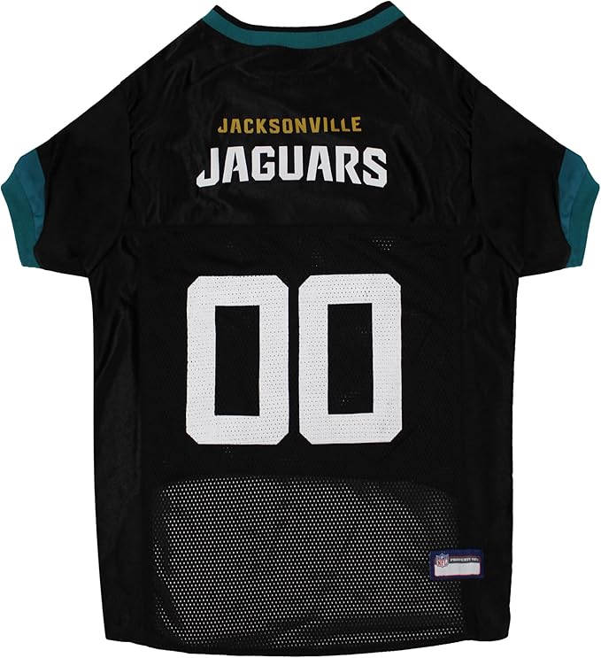 Pets First NFL Jacksonville Jaguars Dog Jersey, Size X-Small, Football Shirt Costume for Pet, Dog Sports T-Shirt, NFL Team Clothing for Cats, Licensed Pet Apparel Available in 7 Sizes and 32 Teams