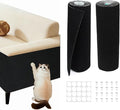 78.8"x15.8" Cat Scratch Furniture Protector,Black Trimmable Self-Adhesive Cat Scratching Mat,DIY Cat Scratching Pad Protection for Couch Bed,Cat Carpet and Cat Scratching Post(Black)