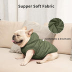 Fleece Lining Extra Warm Dog Hoodie in Winter for Small Dogs Jacket Puppy Coats with Hooded Green M
