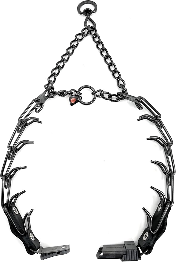 Herm Sprenger 2.25mm Prong Collar for Dog Training – Quick Release Clicklock & Swivel Ring - Dog Training Collar with Black Stainless Steel 2.25mm Prongs for Small Dogs (14-19" Neck)