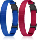 PetJoy Replacement Collar Strap for Bark and Shock Collars, 8-27 Inches Adjustable E-Collar (2-Pack Blue & Red)