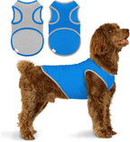 2 Pack Cooling Shirts for Dogs, Lightweight Mesh Breathable Dog Shirt for Small Medium Dogs Boy, Sun-Protection Sleeveless Shirts for Dog&Cat Puppy Vest Pet Apparel P23ST00602XL