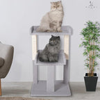 Lulu Large Cat Tree Tower with 2 Spacious Platforms, Sturdy Multi-Cat Condo with Sisal Scratching Posts, Stable Anti-Tip Design for Indoor Cats