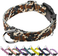 Martingale Collar for Dogs with Buckle No Pull Adjustable Nylon Limited Slip Training Dog Collars (Camouflage, Medium)