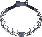 Herm Sprenger Black Stainless Steel Prong Dog Training Collar with Quick Release Buckle No-Pull Collar for Dogs (Black, 20in x 2.25mm (Neck Size Up to 17in))