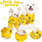 Paiaite Dog Pajamas Onesie: Comfortable Four-Legged Apparel for Small, Medium, & Large Dogs, Polyester Material for Comfort, Wrinkle Resistance, Moisture Wicking, Stretchiness Cute Bee 4XL
