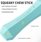 Playology Dog Toys | Durable Squeaky Chew Stick for Dogs | Medium Peanut Butter Scented Toy - Easy to Clean and Made from Non Toxic Materials