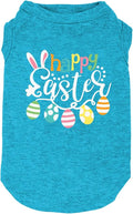 Happy Easter Shirts for Dog Funny Print Vest for Small Medium Large Dogs Soft and Light-Weight T Shirts Gift for Puppy (X-Large, Blue)