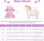 Dog Sweaters for Small Dogs Girl Night Glow Dog Hoodie Warm Fleece Doggie Sweatshirt Cute Puppy Dress Winter Pet Sweaters Doggy Clothes Outfit Apparel for Chihuahua Yorkie, Purple Butterfly,S