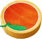 Cat Scratcher Bed Lounge Round Anti Slip Bottom 40cm Mat Cat Scratch Pad for Indoor Cats to Play, Rest, Grind Kitten Training, Orange