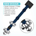 COOYOO Dog Doorbells, Adjustable Potty Training Dog Bells, Upgraded for Training Your Puppy The Easy Way, Premium Quality Housetraining Hanging Bell-5 Extra Large Loud 1.5 DoorBells