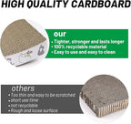 PatiencET Cat Scratcher Cardboard 4 Pack Cat Scratch Pad Reversible Scratcher Texture Curve Design Durable Cat Scratchers for Indoor Cats Lounger Sofa