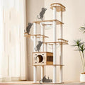 73-Inch Cat Tower for Multiple Cats, Cat Tower for Large Cats, Slim, Stable, Freestanding, Popular,Prevents Cats from Falling, Space Saving, Wooden Cat Tree. 20lb (8782)