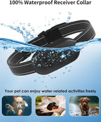 Dog Training Collar with Remote for Dogs, Waterproof IPX7 E Collar, Beep Vibration Modes, Safe Humane Training, 2000FT Range, Rechargeable Battery, for Small Medium Large Dogs 10–120 lbs (Black)