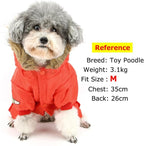 ZUNEA Padded Waterproof Small Dog Winter Jumpsuit Pet Puppy Jacket Coat Fleece Warm Snowsuit Airman Chihuahua Yorkie Outfits Clothes Apparel Red XS